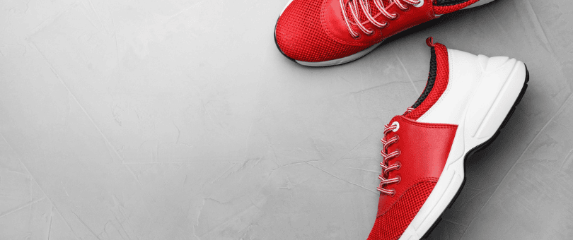 A pair of fancy red and white sneakers to illustrate Signifyd's unauthorized reseller blog post